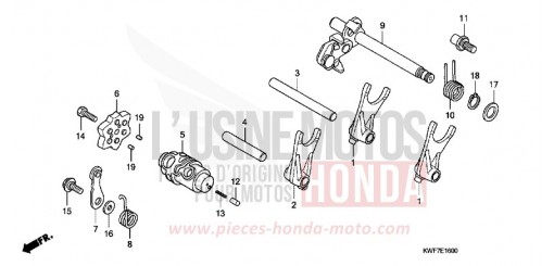 GEARSHIFT DRUM CBF125MD de 2013